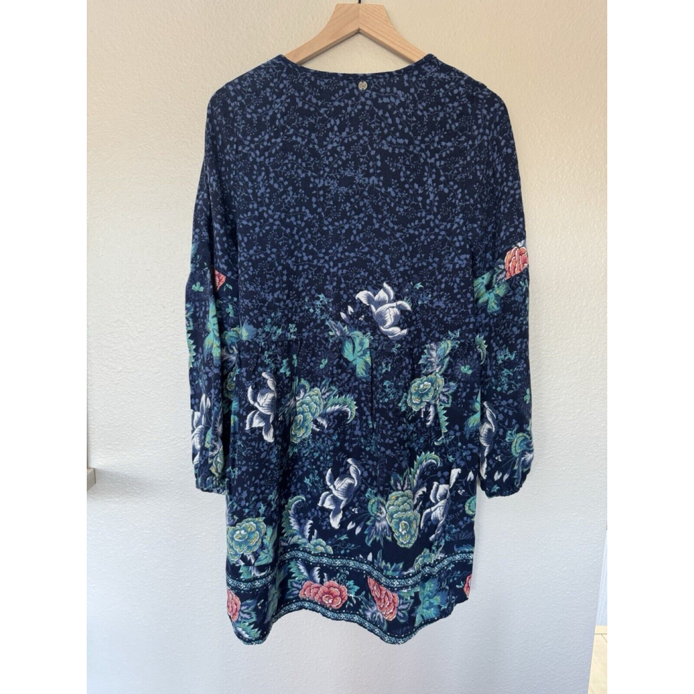 SOLD NOT FOR SALE Billabong Navy Floral Boho Peasant Dress Junior M - Picture 4 of 16
